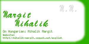 margit mihalik business card